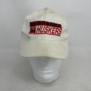Nebraska Cornhuskers Snapback Hat Logo Athletic White Adjustable
